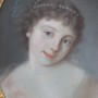 portrait ovale pastel XVIIIe siècle dessin tableau jeune fille femme (2)