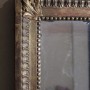 miroir de cheminée d'époque Louis XVI XVIIIe siècle rais de coeur frise de perles glace mercure (3)