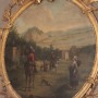 trumeau style louis XVI XIXe siècle tableau peinture scene de chasse miroir cheminée (1)