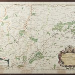 carte ancienne gravure aquarelle Blois sologne chambord eau forte XVIII siècle  cadre